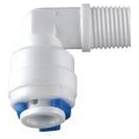 5pcs Hose Tube Reverse Osmosis Aquarium Quick Fitting RO Water Elbow Plastic Pipe Coupling Connector,4042 Hose OD 1/4"×Male Thread 1/8" for RO Water Reverse Pure Reverse Osmosis Filter (1/5)