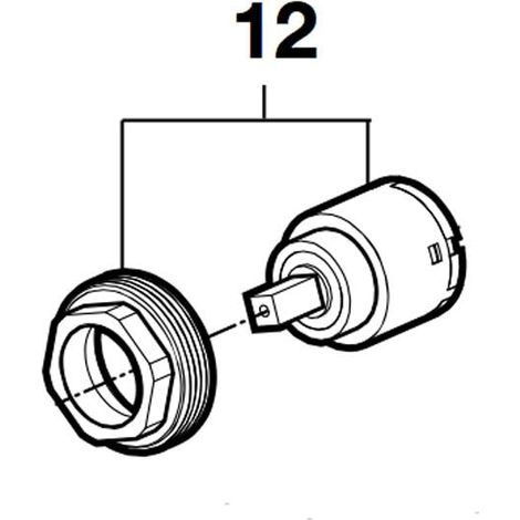 ROCA AG0073207R VICTORIA LOFT Kit Inversor Tuerca Columna - ref: A505123407