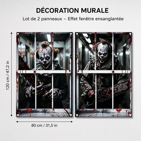 Lot de 2 Décorations de Fenêtre Halloween Modèle 31WS-19 80x120 cm Polyester 31ws-19 30 × 25 × 1 cm 160 g – Livraison gratuite