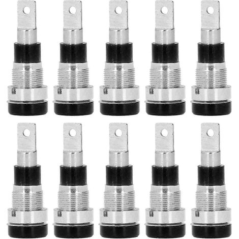 10 Stück Bananenstecker 4 mm, gute Leistung, lange Lebensdauer, elektrische Verbindungswerkzeuge, Schwarz (1/4)