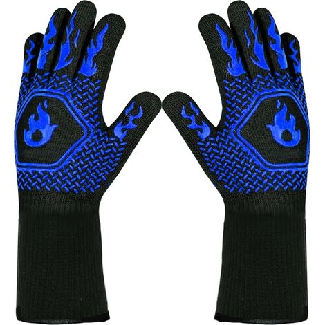 Gants De Four - Résistants À 500 °C - Pour Barbecue Et Cuisson - Avec Protection Poignet Longue - Par 2 (1/5)