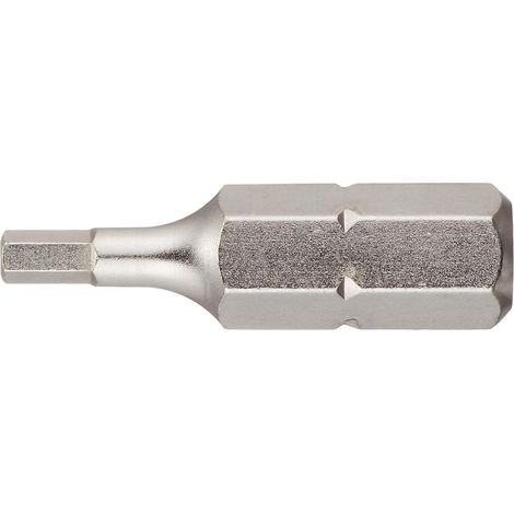 5 - Embout De Vissage - Acier Spécial - 6 Pans Percé - Pour Visseuse Et Usage Manuel - Atelier Et Industrie - Argent - 25x0,3 Cm