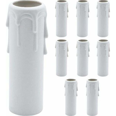 Cache-bougies gouttes en plastique résistant à la chaleur – Basetbl – Lot de 9 pièces – Longueur 100 mm, diamètre intérieur 25 mm (1/5)