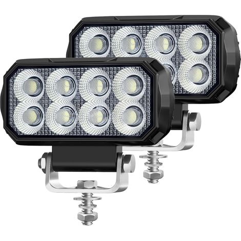 antom 2 pièces Phare de travail LED 168W 9-60V 18000 lumens IP68 étanche Idéal pour excavatrices, tracteurs, camions, véhicules tout-terrain, motos, éclairage de chantier et aventures nocturnes