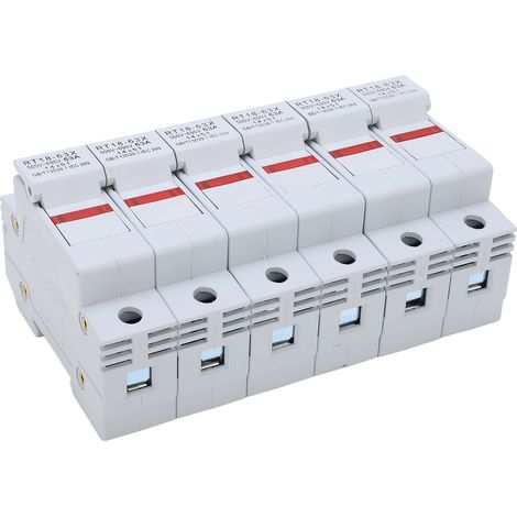 Support de fusible sur rail RT18-63X avec témoin lumineux LED pour fusible RO16 14x51mm 63A 500-690V2P