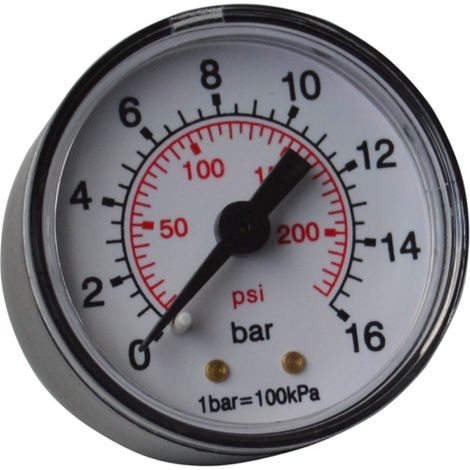 Manometro Attacco posteriore per compressori Walmec Art.61301 filettatura 1/8