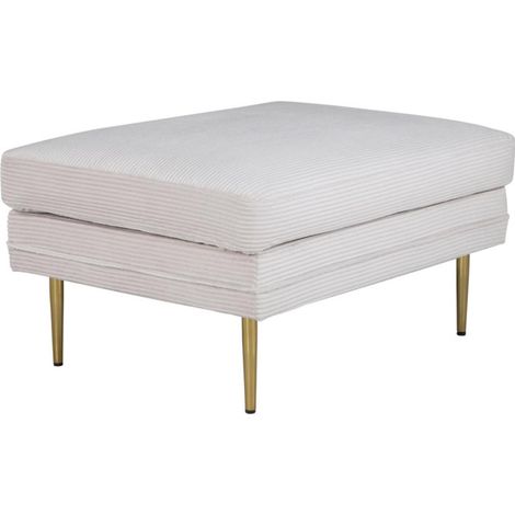 Pouf en Velours Côtelé "Boom" 90cm Beige (1/5)