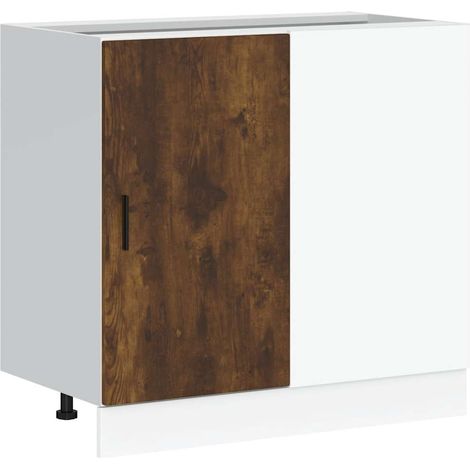 Maison Exclusive - Mobile Base Lavello “Lyon” Rovere Fumo in Legno Multistrato
