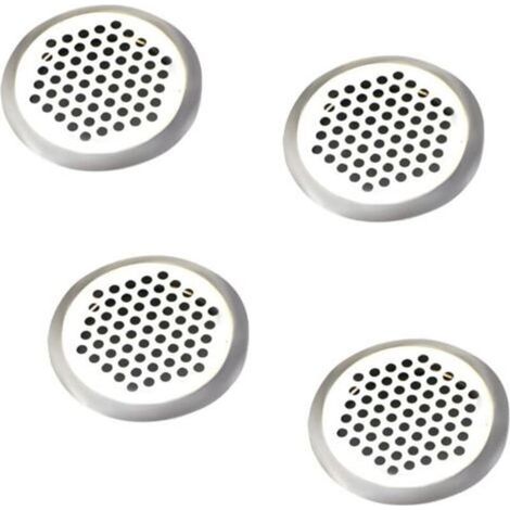 Grille de Ventilation, 4 Pcs Grille Aeration Ronde, Grille de Ventilation en Acier Inoxydable, Grille Aération Trou en Acier Inoxydable, pour Penderies, Armoires, Meubles à Chaussures