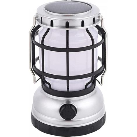 Lampe torche portable multifonctionnelle, argentée, 10,610,616,6 cm, lampe de pique-nique/camping en extérieur, lampe torche étanche. (1/5)