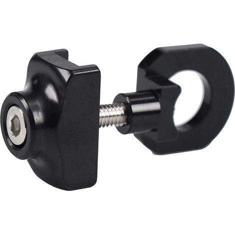 SHINING HOUSE Tensor de cadena de bicicleta negro, ajustador de cadena de bicicleta, fijación de abrazadera de aleación de aluminio, repuesto de bicicleta, polea flotante de resorte ajustable para bic (1/3)