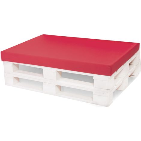 Coussin pour palette 120x60 rouge, grands coussins de sol, coussins de jardin, coussins de sol pour enfants Coussin d'extérieur (1/4)