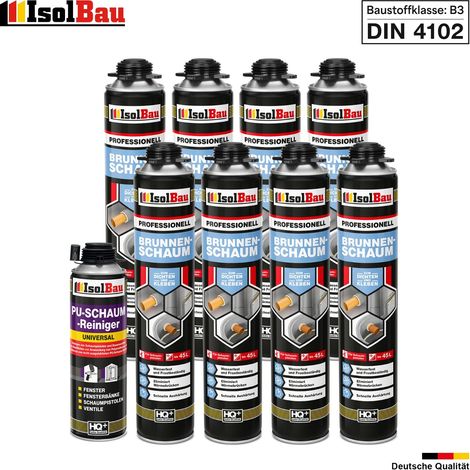 Brunnenschaum 8 x 750ml Bauschaum 1 x Reiniger Pistolenschaum Montageschaum (1/5)