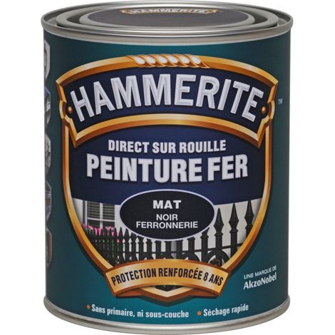 Schwarz Satin-Eisenfarbe 0,25 l - Hammerite