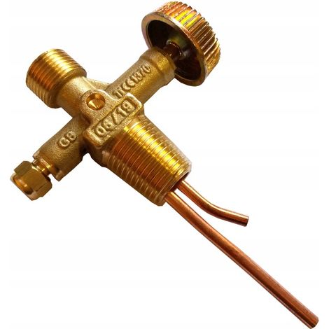 Valve de bouteille de gaz pour bouteille de gaz touristique de 3 kg (propane, butane, GPL).