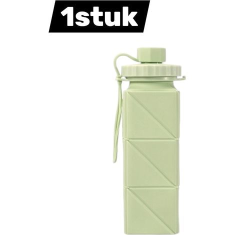 1 gourde pliable verte en silicone grande capacité modèle de voyage télescopique et portable pour activités de plein air cyclisme randonnée camping et déplacements (1/5)