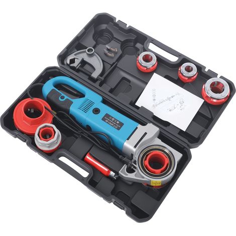 Fileteuse électrique 2300W bleue – Moteur cuivre pur, 26 tr/min, 6 filières 1/2" à 2", coffret rangement – Usage professionnel (1/5)