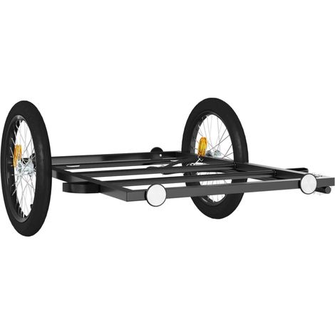 Rimorchio/carrello per il trasporto di biciclette 135 x 68 x 37 cm ferro nero 020044063