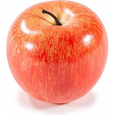 Mele rosse decorative artificiali, ideale per allestimento vetrina ed esposizioni, set da 12 pezzi, Ø 7,5 cm x 7,5 H