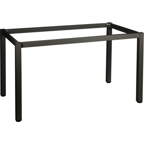 Estructura de mesa 176x76 cm, pata cuadrada, color negro (1/4)