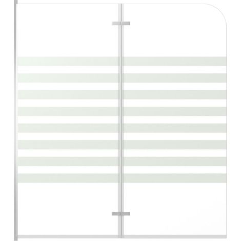 Enclos de bain 120x140 cm Verre trempé Rayures