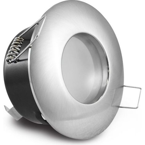1er-Pack Einbaustrahlerrahmen, Strahlergehäuse aus gebürstetem Edelstahl, verwendet für Badezimmer, Wohnzimmer, Küche, Schlafzimmer (enthält keine Lampenperlen) (1/4)