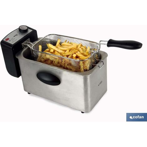 Friggitrice elettrica in acciaio inox 3l 2000w modello Riaza (1/4)
