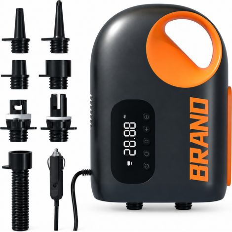 Pompe à air électrique 12V voiture haute puissance haute pression intelligente pour kayak, bateau gonflable et SUP (1/5)