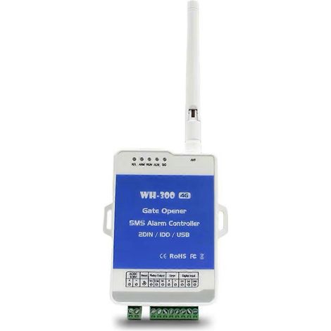 4G GSM WH-300-EU Fernsteuerungsrelais für Torantriebe mit Unterstützung für drahtlose Fernalarmierung ()