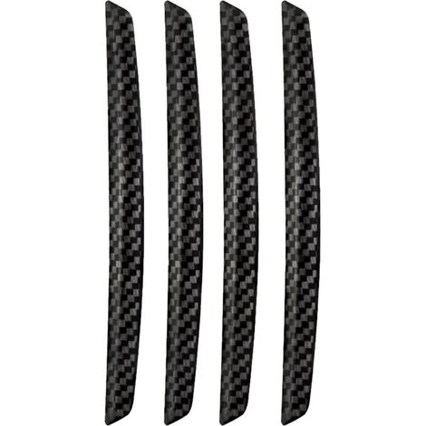 Juego de 4 protectores de borde de puerta, protectores de parachoques elegantes, protectores de fibra de carbono para puertas, 11,5 x 1 cm (1/5)