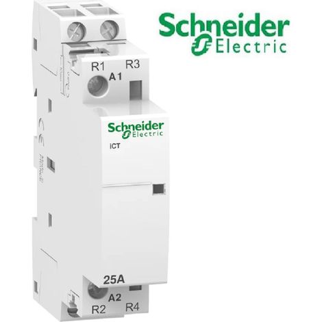 Schneider Electric – Contacteur à clé 25A 2NF 230/240V AC 50Hz – Bipolaire pour allumage et chauffage – A9C20736