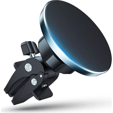 Support Telephone Voiture Magnetique, Rotation à 360 degrés - pour Voiture, Aimant Telephone Voiture, Support Téléphone Voiture Magnétique Compatible avec Mag-Safe et i-Phone 16, 15, 14, 13, 12 (1/4)