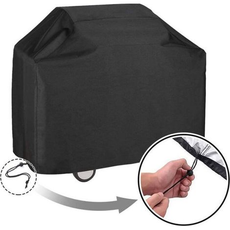Housse barbecue/plancha 210D Oxford 145×61×117cm, étanche UV anti‑déchirure, compatible Weber, Brinkmann (1/4)