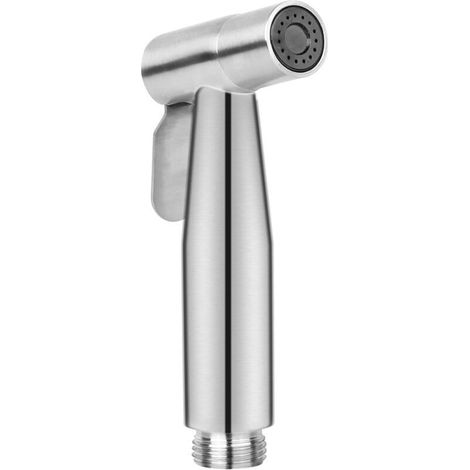 Pulvérisateur de bidet à main, kit de pulvérisation en nickel brossé en acier inoxydable, nettoyant pour couches en tissu de salle de bain, buse de douche antirouille portable (1/4)