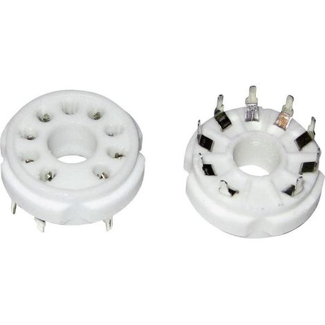 Socle de tube électronique 1 pc(s) 130552 Nombre de pôles: 9 Culot: magnoval Type de montage: circuit imprimé Matériau:Céramique Q27335