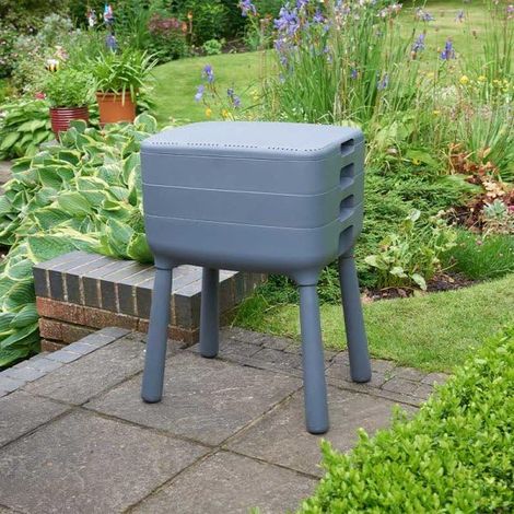 Smart Garden 3 Tray Tier Composter Wormery GroZone Liquid Tap Food Waste