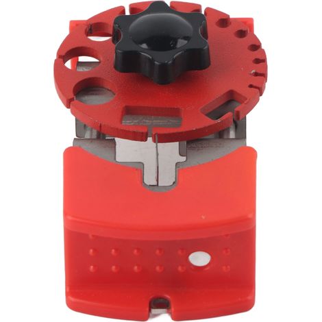 Dénudeur câble 14 trous 0-24AWG profondeur réglable dénudage rapide outil poche plastique acier inox rouge 1 à 15mm (1/5)