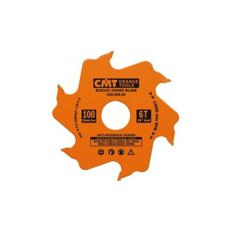 CMT – Lame circulaire pour Lamello HW 100x3,96 – 3,0x22 – 4 Z6 ATB – Pour bois dur et teck – Coupe nette sans éclat (1/5)