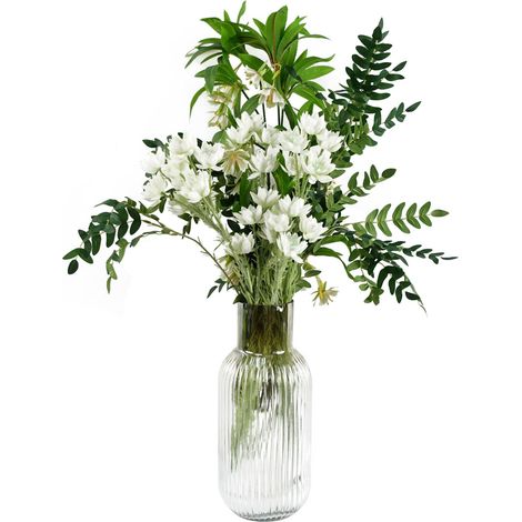 75cm White Starflower Display Ombre Glass Vase (1/5)