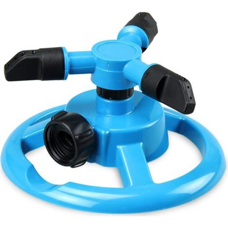 Arroseur de Jardin Rotatif Bras Irrigation Automatique pour Pelouse Jardin Couverture M² Bleu (1/5)