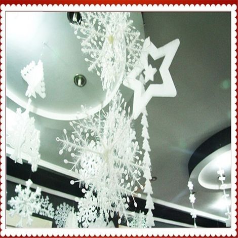 Décorations de Noël Flocons de Neige à Suspendre sur le Sapin de Noël - Décoration pour la Maison et les Fêtes (1/5)