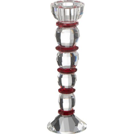 Chandelier Design en Cristal "Annie" 22cm Transparent & Rouge (1/4)