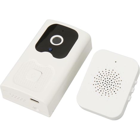 Sonnette Vidéo WiFi sans Fil avec Détection de Mouvement, Vision Nocturne, Contrôle par App et Interphone Audio Bidirectionnel pour Maison