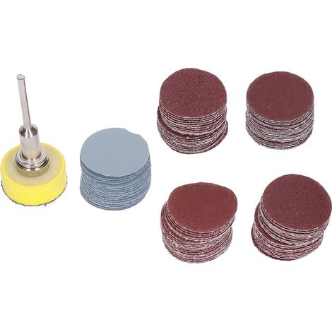 Kit de 100 disques à poncer en aluminium pour métal et plastique, changement rapide, abrasifs durables. (1/5)