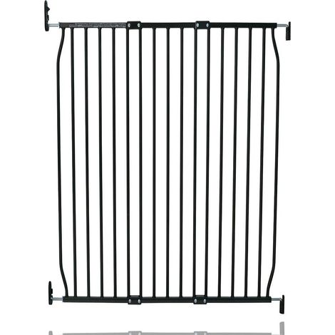Safetots Extra Tall Eco Screw Fit Baby Gate, Black, 100cm - 110cm, Extra Tall Gate 100cm in Height, Stair Gate for Baby
