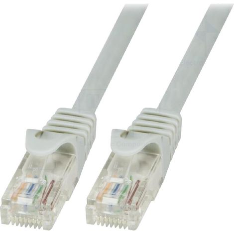 Cable reseau RJ45 male U-UTP Cat.6 gris- 0.25m