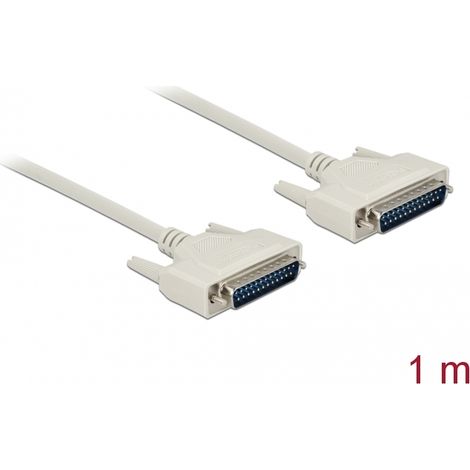 Delock Cable serie D-Sub 25 macho a macho 1 m