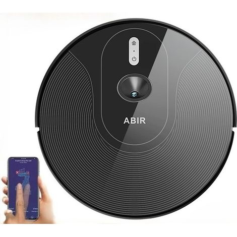 Aspirateur robot ABIR X6PRO avec système oculaire intelligent, aspiration 6000pa, mur virtuel logiciel, nettoyage de zone, désinfection par nettoyage humide, mémoire de carte, compatible avec Alexa, G (1/5)
