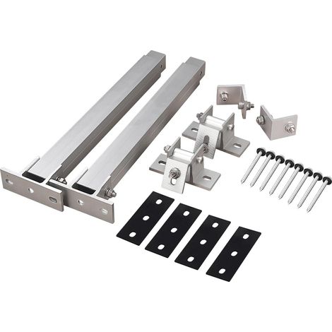 Supports de pieds avant et arrière réglables pour panneaux photovoltaïques solaires, jeu unique de 15 à 30 degrés (type écrou) (1/5)