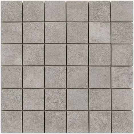 Mosaïque effet Béton Gris Cendré 30x30x0,9 cm Sorelan - Sol et mur intérieur (vendu par carton de 0,72 m²) - RO'MA CARRELAGE